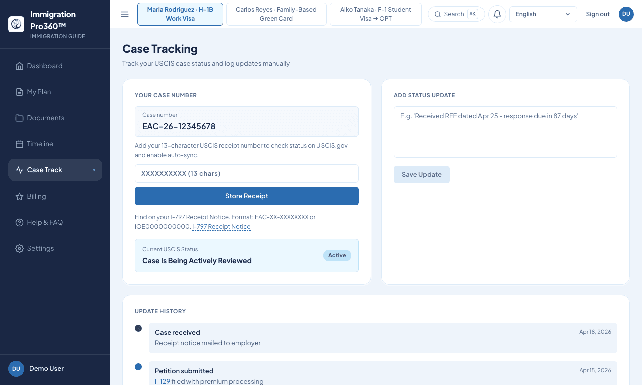 Check your USCIS status without the anxiety